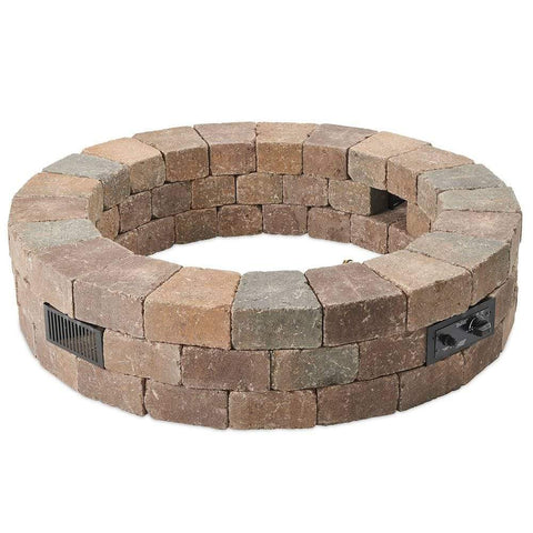 Image of Outdoor GreatRoom Fire Pit Kit The Outdoor GreatRoom Bronson Block Round Gas Fire Pit Kit BRON52-K