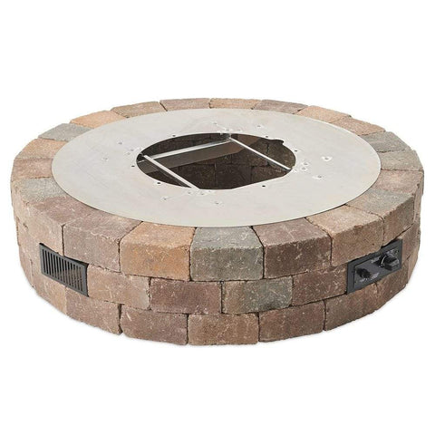 Image of Outdoor GreatRoom Fire Pit Kit The Outdoor GreatRoom Bronson Block Round Gas Fire Pit Kit BRON52-K