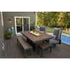 Outdoor GreatRoom Fire Pit Table The Outdoor GreatRoom Kenwood Linear Dining Height Gas Fire Pit Table KW-1242-K