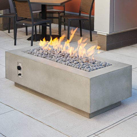 Image of Outdoor GreatRoom Fire Pit Table The Outdoor GreatRoom Natural Grey Cove 54" Linear Gas Fire Pit Table CV-54