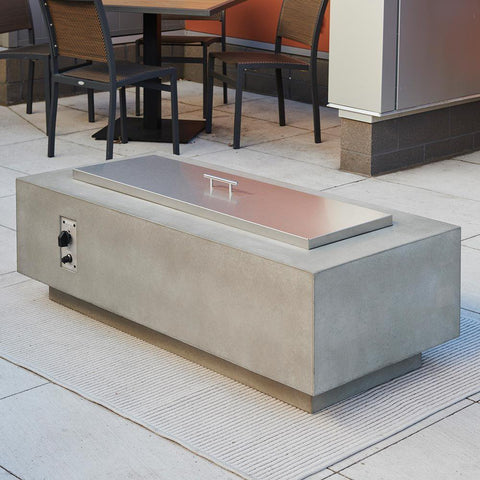 Image of Outdoor GreatRoom Fire Pit Table The Outdoor GreatRoom Natural Grey Cove 54" Linear Gas Fire Pit Table CV-54