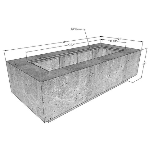 Image of Outdoor GreatRoom Fire Pit Table The Outdoor GreatRoom Natural Grey Cove 54" Linear Gas Fire Pit Table CV-54