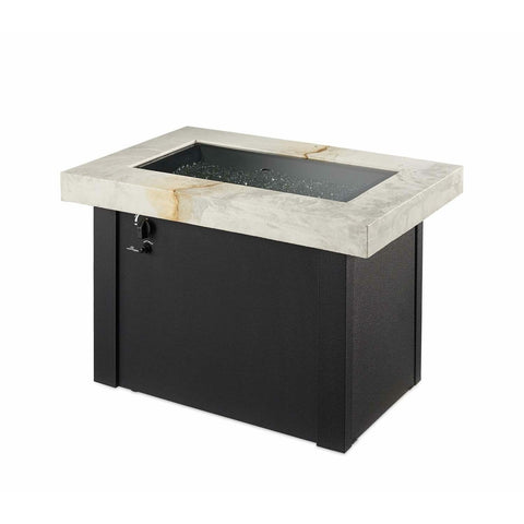 Image of Outdoor GreatRoom Fire Pit Table The Outdoor GreatRoom Stainless Steel Providence Rectangular Gas Fire Pit Table PROV-1224-SS