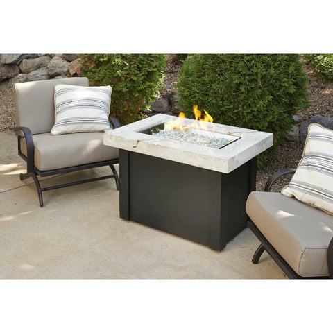 Image of Outdoor GreatRoom Fire Pit Table The Outdoor GreatRoom Stainless Steel Providence Rectangular Gas Fire Pit Table PROV-1224-SS