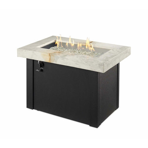 Image of Outdoor GreatRoom Fire Pit Table The Outdoor GreatRoom Stainless Steel Providence Rectangular Gas Fire Pit Table PROV-1224-SS