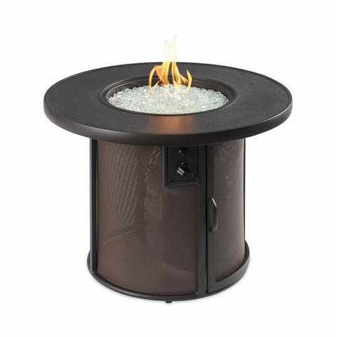 Image of Outdoor GreatRoom Fire Pit Table The Outdoor GreatRoom Stonefire Round Gas Fire Pit Table SF-32-K / SF-32-GRY-K