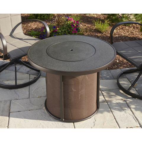 Image of Outdoor GreatRoom Fire Pit Table The Outdoor GreatRoom Stonefire Round Gas Fire Pit Table SF-32-K / SF-32-GRY-K