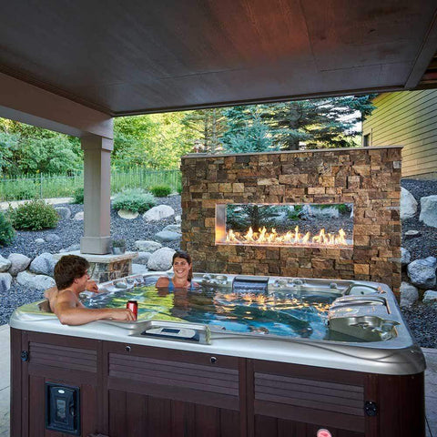 Image of Outdoor GreatRoom Gas Fireplace The Outdoor GreatRoom 40" Linear Ready-to-Finish See-Through Gas Fireplace RSTL-40MLP