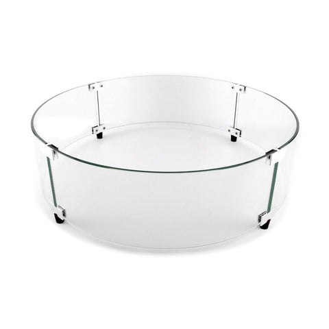 Image of Outdoor GreatRoom Wind Guard The Outdoor GreatRoom Round Glass Wind Guard GG-25-R / GLASS-GUARD-12-R