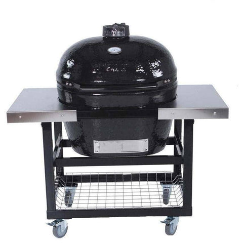 Image of Primo Primo On Steel Cart W/ Stainless Side Tables Primo Oval JR Kamado 200 - PGCJRH (2021)