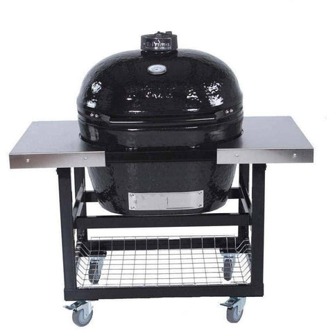 Image of Primo Primo Standard / On Steel Cart W/ Stainless Side Tables Primo Oval XL 400 Ceramic Kamado Grill - PGCXLH