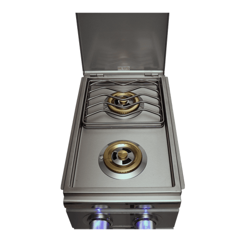 Image of Renaissance Cooking Systems Burner Renaissance Cooking Systems Cutlass Pro Double Side Burner Slide-in W/Blue LED RDB1EL