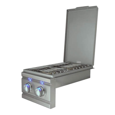 Image of Renaissance Cooking Systems Burner Renaissance Cooking Systems Cutlass Pro Double Side Burner Slide-in W/Blue LED RDB1EL