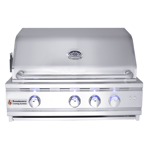 Image of Renaissance Cooking Systems Grills Renaissance Cooking Systems 30" Cutlass Pro Grill, Blue LED W/Rear Burner RON30A