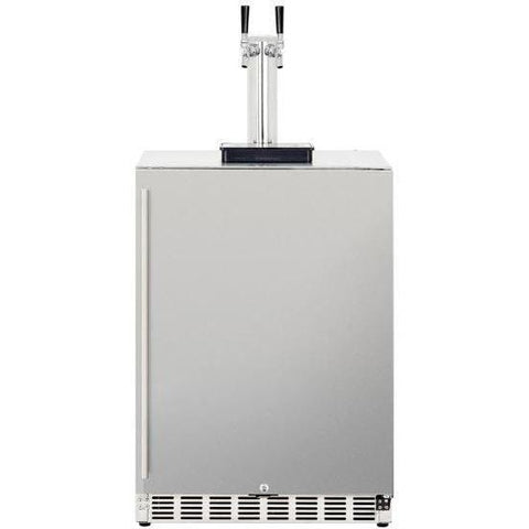 Image of Renaissance Cooking Systems Kegerator Renaissance Cooking Systems Dual Tap Stainless Kegerator-UL Rated for Outdoors REFR6