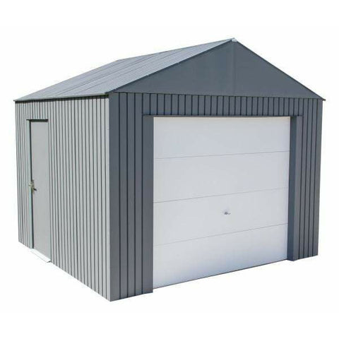 Image of Sojag Garage ﻿12 x 10 ft Sojag Everest Garage in Charcoal GRC1210 / GRC1215 / GRC1220 / GRC1225 / GRC1230