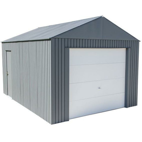 Image of Sojag Garage ﻿12 x 15 ft Sojag Everest Garage in Charcoal GRC1210 / GRC1215 / GRC1220 / GRC1225 / GRC1230