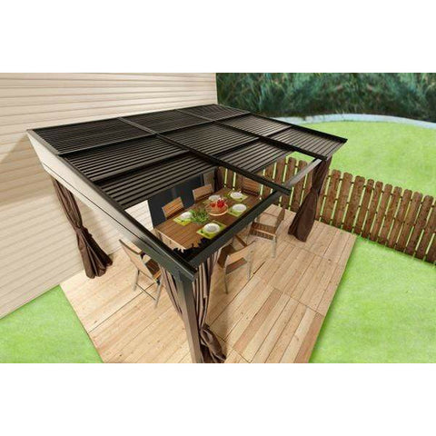 Image of Sojag Gazebo Sojag Francfort Wall-Mounted Gazebo 10 x 12 ft 500-9165241