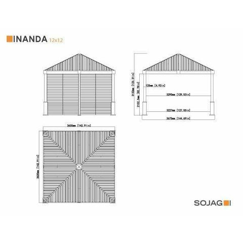 Image of Sojag Gazebo Sojag Nanda Gazebo 12 x 12 ft 500-9168013