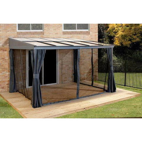 Image of Sojag Gazebo Sojag Pompano wall gazebo - grey 500-9167559 / 500-9167566 / 500-9167573