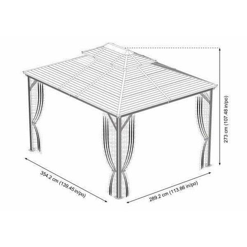 Image of Sojag Gazebo Sojag VENTURA II #93D GAZEBO ST ROOF 500-9165173 / 500-9165180 / 500-9165197