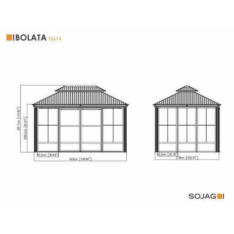Image of Sojag Solarium Sojag Bolata Solarium 10 x 14 ft 445-9168020