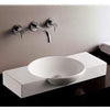 Whitehaus Basin Whitehaus Rectangular Integrated Porcelain Bathroom Basin Sink WHKN1112