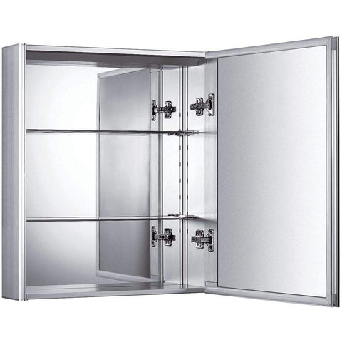 Image of Whitehaus Bathroom Accessories Whitehaus Double Sided Mirrored Door Medicine Cabinet WHKAL