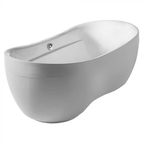 Image of Whitehaus BathTub Whitehaus  Oval Freestanding Acrylic Soaking Bathtub WHYB170BATH