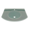 Whitehaus Sink Whitehaus Arched 1/2" Matte Glass Counter Top With Integrated Round Basin  WHLOOM-C