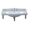 Whitehaus Sink Whitehaus  Large Rectangular Bathroom Sink with Integrated Oval Bowl AR864-MNSLEN