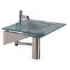 Whitehaus Sink Whitehaus  Square 1/2" Matte Glass Counter Top With Integrated Square Basin WHLOOM-I