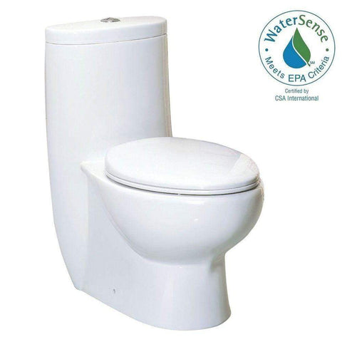 Image of Whitehaus Toilet Whitehaus Magic Dual Flush One Piece Elongated Toilet WHMFL3309-EB