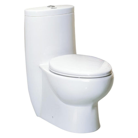 Image of Whitehaus Toilet Whitehaus Magic Dual Flush One Piece Elongated Toilet WHMFL3309-EB