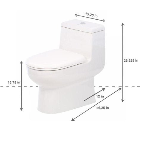 Image of Whitehaus Toilet Whitehaus Magic Dual Siphonic Flush One Piece Toilet WHMFL3351-EB