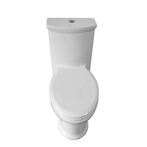 Image of Whitehaus Toilet Whitehaus Magic Flush White One Piece Toilet WHMFL3364-EB